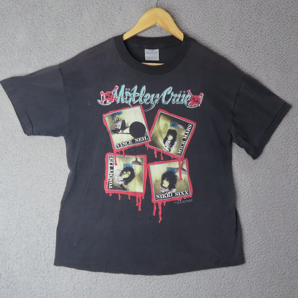 Vintage 1989 Motley Crue Kick Start My Heart Brockum Double Sided‎ Shirt Large